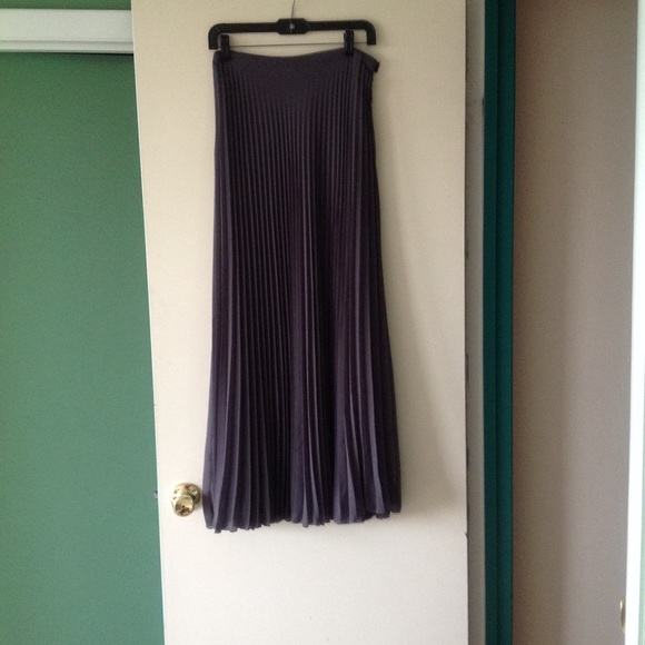Garnet Hill Dresses & Skirts - Chiffon silk maxi pleated skirt